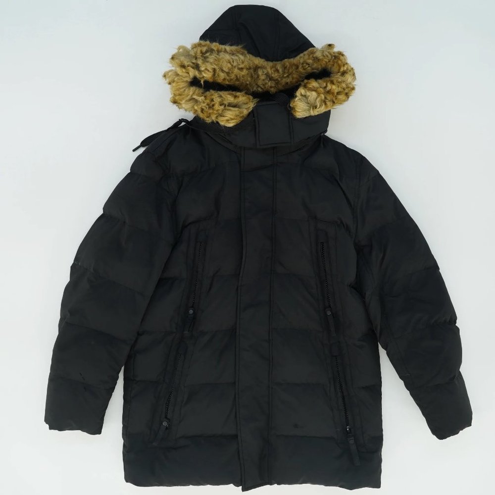 Faux Fur Trimmed Hooded Black Marc New York Coat